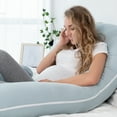 thumbnail image 5 of Pregnancy Pillow,Queen Rose Maternity Body Pillow for Sleeping, C Shaped Body Pillow for Pregnant Women with Removable Green Jersey Cover, 5 of 8
