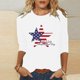 thumbnail image 2 of Camisetas de Manga Corta para las Mujeres Día de la Independencia Impreso Suelto Cuello Redondo Tee, Casual Y Blusas Festivas para las Mujeres Casual, 2 of 4