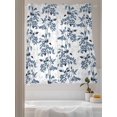 thumbnail image 3 of Sheer Curtains 72 Inches Long 2 Panels Set for Bedroom, Blue Fruit Semi Sheer Curtains for Windows, Vintage Plant Nature Botanical Flower Floral Voile Window Treatments Rod Pocket Curtain, 3 of 7