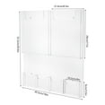 thumbnail image 4 of 2 Pcs Clear Acrylic Brochure Holder Wall-Mount Poster Rack Wall Literature Stand, 4 of 15