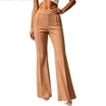 thumbnail image 5 of VEKDONE Flared Dress Pants for Women High Waisted Stretch Slim Fit Long Pants Dressy Business Office Pants Trendy Elegant Work Pants Khaki XXL, 5 of 6
