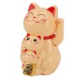 thumbnail image 3 of Fortune Cat Ornament, 4.5in Solar Powered Smiling Cat, Automatic Hand Waving Fortune Cat With Storage Box For Desk Window Car Dashboard Home Restaurant Hotel Cafe, 3 of 8
