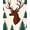 Brown, Pattern 3, variant on ODIKA 2'x3' Machine Washable Non-Slip Area Rug, Reindeer Punch Needle Kit Woodland Holiday Project High Traffic Rug, Brown, 634439