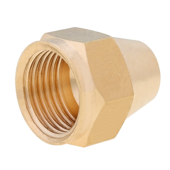 LTWFITTING Brass 3/8" OD Short SAE 45 Deg Flare Nut,Brass Flare Tube Fitting(Pack of 50)