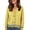 Yellow, variant on PBFRDSJ Women's Knit Cardigan Sweaters Contrast Striped V Neck Colorful Button Open Front Sweater Long Sleeve Knit Outerwear with Pockets Free Sizes
