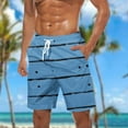 thumbnail image 2 of cfhntfmh Mens Big and Tall Shorts Casual Striped Elastic Waisted Summer Beach Shorts Lounge Straight Leg Shorts with Pockets, 2 of 5
