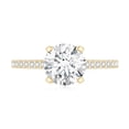 thumbnail image 4 of Rosec Jewels Certified Moissanite Round Engagement Ring 2 Carat - Moissanite Solitaire Ring - D-VS1 Quality - with Jewelry Box, 14K Yellow Gold, US 10.00, 4 of 8