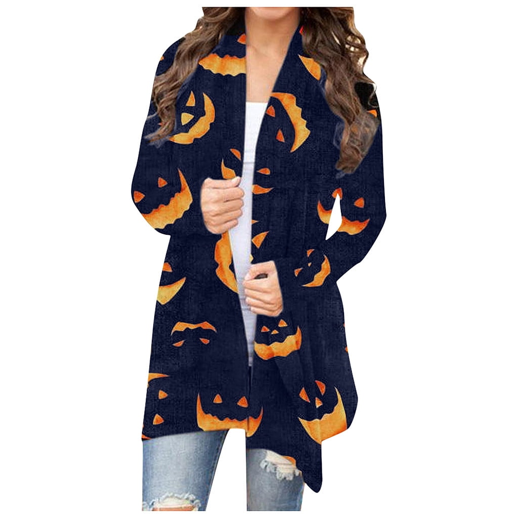 halloween print cardigan