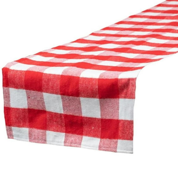 Red & White Buffalo Check Runner - 14x48 - Ragon House