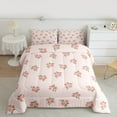thumbnail image 2 of Feelyou Cartoon Romantic Rose Bedding Comforter Set, Pink Flower Floral Twin Comforter Sets, Happy Valentines Day Reversible Bedding Set, Ultra Soft Home Decor, 2-Piece, 2 of 8