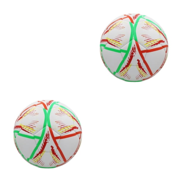 Toystoory Fomente el trabajo en equipo y el juego competitivo con un balón de fútbol Tamaño 4 Diversión PU Entrenamiento de fútbol Líneas rojas y azules Numero 5 2Conjunto