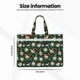 thumbnail image 3 of Salouo Festive Forest Friends for Canvas Tote File Bag, Tote Bag With Zipper Business Briefcase Document Bag with Handle A4 File Organizer Laptop Bag for Travel & Work, 3 of 8