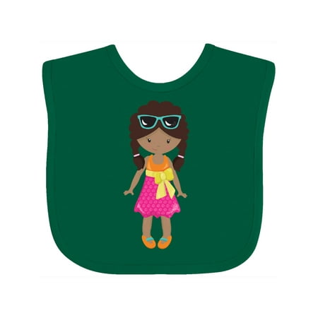 

Inktastic African American Girl Fashion Girl Pink Skirt Gift Baby Girl Bib