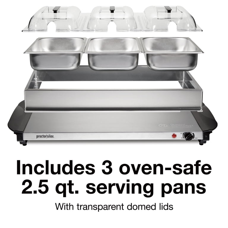 Proctor Silex Triple Buffet Server and Food Warmer photo 3