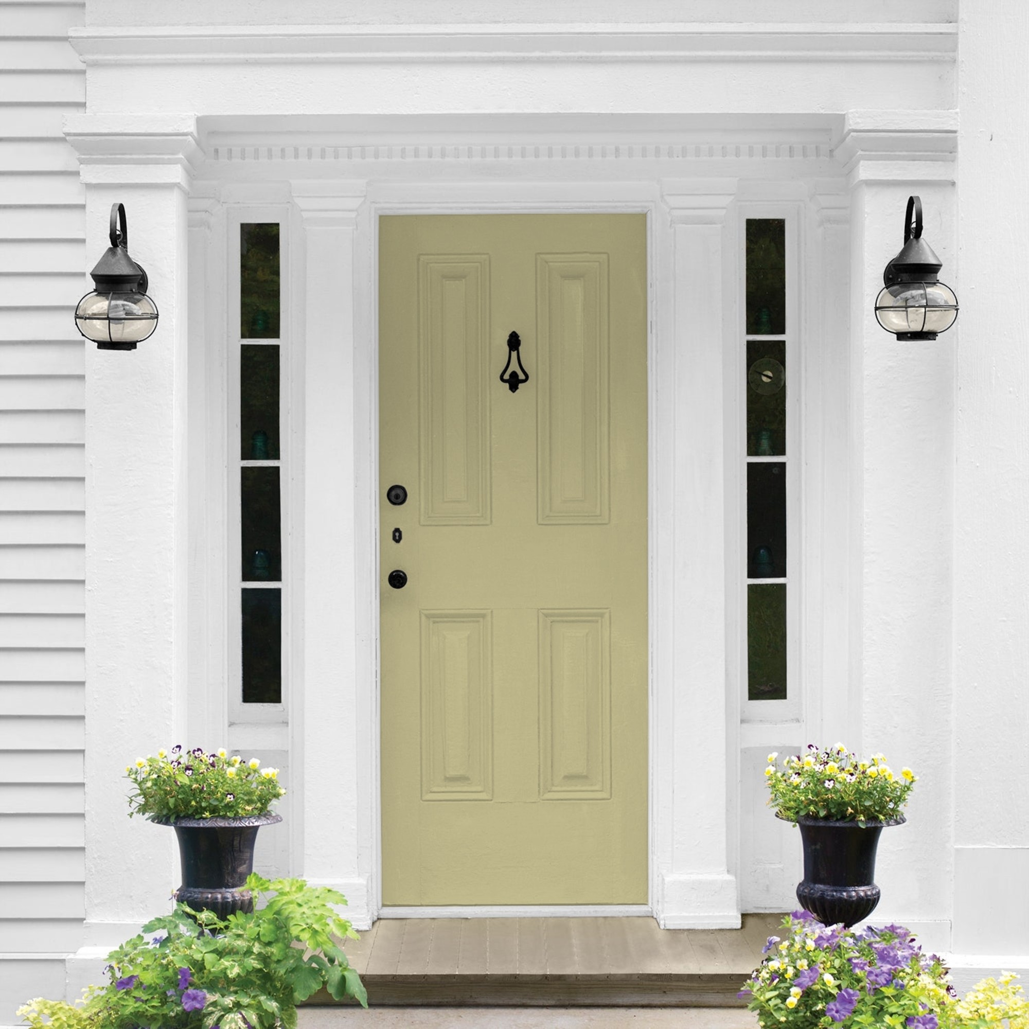 Glidden HEP Cress Green / Green Semi-Gloss Exterior Paint with Primer, 1 Gallon
