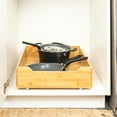 thumbnail image 4 of Household Essentials Glidez Bamboo and Steel Pull-Out/Slide-Out Storage Organizer for Under Cabinet Use - 1-Tier Design - Fits Standard Size Cabinet or Shelf, Natural, 4 of 10