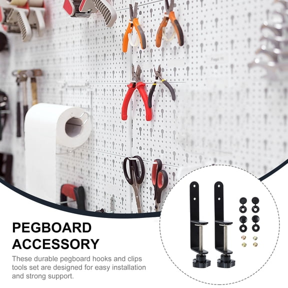 MIPCASE Pegboard Hardware Kit for Easy Installation and Strong Support - Complete Pegboard Accessories Set