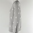 thumbnail image 7 of Lovskoo Sweaters for Women Comfortable Polka Dot Printing Long Sleeve Round Neck Sweater Top Gray, 7 of 7