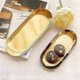 thumbnail image 5 of 2-Piece Gold Oval Trinket Tray Set, Stainless Steel Dish for Cosmetics, Tea, Fruit, and Towel Storage Plates, 5 of 5