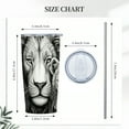 thumbnail image 3 of JEUXUS  Insulated Travel Mug with Handle, Lion Head, Engraving Included (Black), 3 of 7