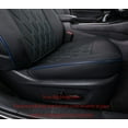 thumbnail image 2 of EKR Custom Fit Sentra Car Seat Covers Full Set for Select Nissan Sentra SV,SR,S 2020 2021 2022 - Leatherette Car Seat Cushions (Black with Blue Piping), 2 of 5