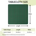 thumbnail image 2 of Green Black Checkerboard Checkered Pattern Square Fitted Tablecloth with Elastic Edge,Square Table Cover,Washable Elastic Table Cover for Home Kitchen Party Decor 34"x34", 2 of 6