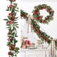 thumbnail image 5 of Enredaderas de hojas de sauce de 170 cm, frutos rojos navideños, decoración del hogar, hojas de sauce artificiales, piñas, enredaderas, 5 of 5