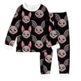 thumbnail image 4 of Weebloom Halloween Pajamas For Kids Girls Cute Bat Boys Pajama Set Long Sleeve Sleepwear Nightwear Pjs Loungewear Black 8Y, 4 of 4