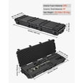 thumbnail image 3 of KFFKFF Hard Rifle Case, Lockable Rifle Case with Detachable XPE Foam, 50 in Gun Storage with Wheels, IP67 Waterproof, Black, 3 of 9