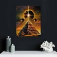 thumbnail image 5 of Wuche  Canvas Posters Dark S Egyptian Pyramids And Camels Canvas Art Posters Wall Art Pictures Print Modern Family Bedroom Decor Framed,, 5 of 5