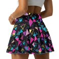thumbnail image 4 of HELLHERO Geometric Triangle Print Women's Athletic Golf Skorts Skirts, Built-in Shorts 2 Side Pockets Tennis Skirt Breathable Golf Skirt for Pickleball Yoga, 4 of 10