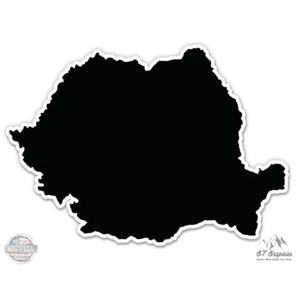 Romania - 3" Vinyl Sticker - For Car Laptop I-Pad Phone Helmet Hard Hat - Waterproof Decal