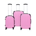 thumbnail image 1 of 3 Pcs Luggage Travel Set Bag ABS Trolley Suitcase Pink, 1 of 7