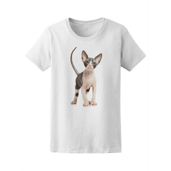 Pretty Sphynx Kitten T-Shirt Women -Image by Shutterstock, Female Large