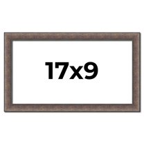 17x9 Frame Silver Real Wood Picture Frame Width 1.25 Inches | Interior Frame Depth 0.5 Inches |