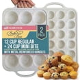 thumbnail image 1 of Juego de 2 moldes de silicona para muffins Bake Boss, antiadherentes, sin BPA, 1 of 9