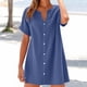 thumbnail image 1 of mfyjkho Vestidos de verano para mujer, Vestido camisola de verano sin mangas con cuello plisado y encaje para mujer Vestidos de fiesta para mujer xl, 1 of 6