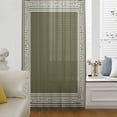 thumbnail image 6 of Olive Green Greek Key Sheer Curtains 45 Inches Long, Geometric Greece Ancient Farmhouse Geo Light Filering Curtains, Breathable Simi Curtain Privacy Drapes for Kitchen Bathroom Small Window Treatment, 6 of 9