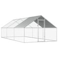 thumbnail image 6 of vidaXL Chicken Cage Walk-in Chicken Coop Pen Poultry Cage Galvanized Steel, 6 of 10