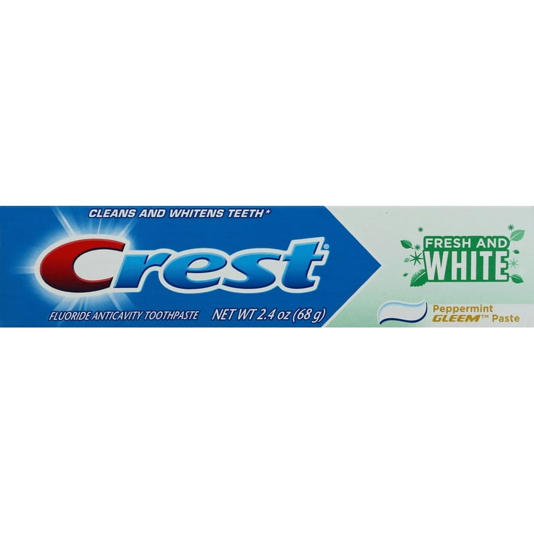 Crest Fresh White Toothpaste Peppermint Gleem