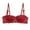Red, variant on oqasdz Bras for Women Lace Half Cup Thin Solid Color Bra Bridal Bra Classic Lace Push Up Bra