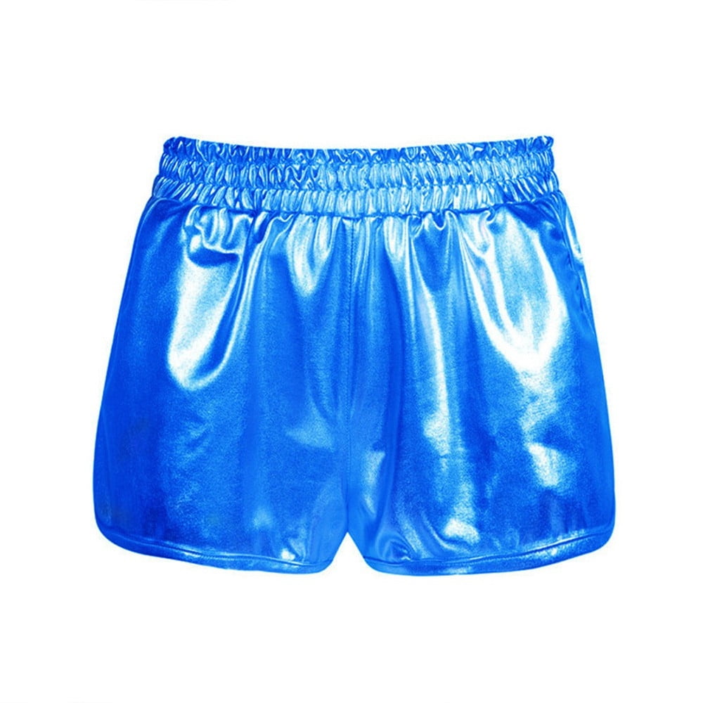 Blue on sale shiny shorts