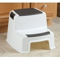 thumbnail image 2 of Two-Tier Portable Stepping Stool - Safe Design w/Handles|280 lb Capacity|10 1/4" High by LivingSURE, 2 of 2