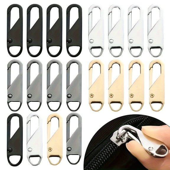 20Pcs Metal Zipper Pull Replacement, for Luggage, Shoes, Jackets, Backpacks, Pants - Travel and Daily Wear - Easy Repair - 3.7cm x 1.2cm/1.5in x 0.5in