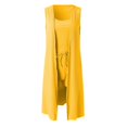 thumbnail image 4 of 2025 Conjunto de 3 piezas para mujer: abrigo sin mangas acanalado, chaleco y pantalones cortos, color liso, ropa informal/de fiesta, tallas S-XXL, 4 of 5