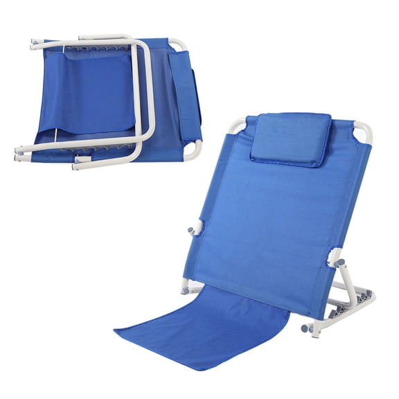 Portable Folding Adjustable Stainless Steel Disability Backrest Bed Support Beach Travel Lounge
