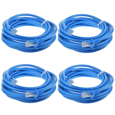 JerGO 25FT RJ45 Cat6 Ethernet Patch Cable Supports 24AGW 550MHz 10Gbps - Oxygen-free Copper Core & Gold Plated