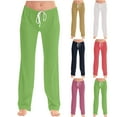 thumbnail image 6 of Dxzfnsa Women's Wide Leg Pants with Pockets High Waist Loose Sweatpants Casual Lounge Yoga Workout S-5XL, 6 of 6