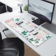 thumbnail image 2 of Pink and White Roses&nbsp;mousepad Gamingwaterproofwashable&nbsp;for Office Home Work GamingmousepadsRubber Base Mousepad with Stitched Edges 31.5x11.8inches, 2 of 7