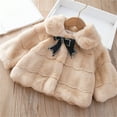 thumbnail image 2 of Vividxx Girl Winter Coats Kids Child Toddler Baby Girls Long Sleeve Patchwork Solid Color Bowknot Winter Coats Jacket Outwear Warm Autumn Winter Coat 12-18 Months, 2 of 7